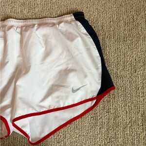 Nike White Shorts with Red and Black Accents